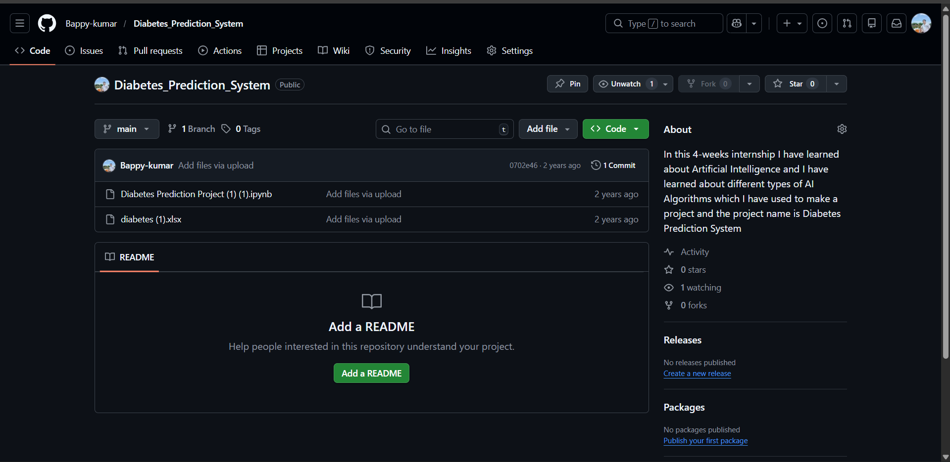 Diabetes Prediction System